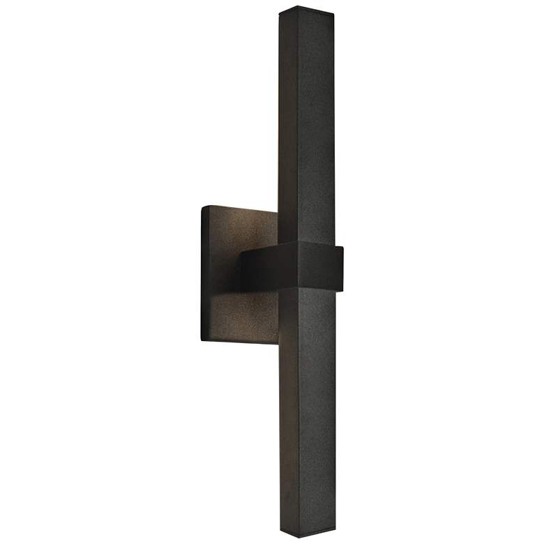 Image 1 Vertical 17 1/2 inch High Bronze 2-LED Outdoor Wall Light