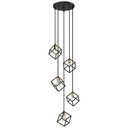 Vertical 20 1/2" Wide Bronze Multi-Light Pendant