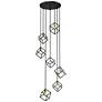 Thumbnail3 of Vertical 23 1/2" Wide Bronze Brass 7-Light Pendant