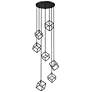 5_Vertical 23 1/2" Wide Matte Black and Nickel 7-Light Pendant more views