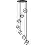 7_Vertical 23 1/2" Wide Matte Black and Nickel 7-Light Pendant more views
