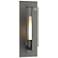 Vertical Bar Fluted Medium Outdoor Sconce - Iron - Opal and Clear Glass