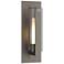 Vertical Bar Fluted Medium Outdoor Sconce - Smoke - Opal and Clear Glass