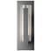 Vertical Bar Fluted Medium Outdoor Sconce - Steel - Opal and Clear Glass