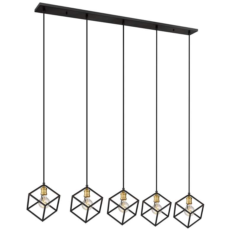Image 1 Vertical by Z-Lite Bronze + Olde Brass 5 Light Island Pendant