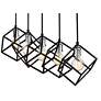 7_Vertical by Z-Lite Matte Black + Brushed Nickel 5 Light Island Pendant more views