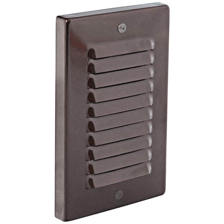 Image 1 Vertical Indoor/Outdoor Bronze Louvered LED Step Light