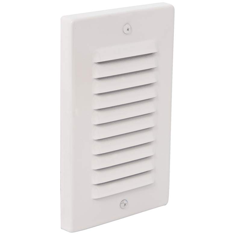 Image 1 Vertical Indoor/Outdoor White Louvered LED Step Light