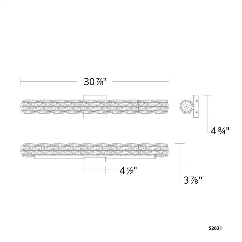 Image 3 Verve 30 3/4" Wide Polished Stainless Steel LED Bath Light more views