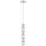 1_Verve LED 19"H x 3"W 1-Light Crystal Mini-Pendant in Stainless St
