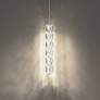 3_Verve LED 19"H x 3"W 1-Light Crystal Mini-Pendant in Stainless St more views