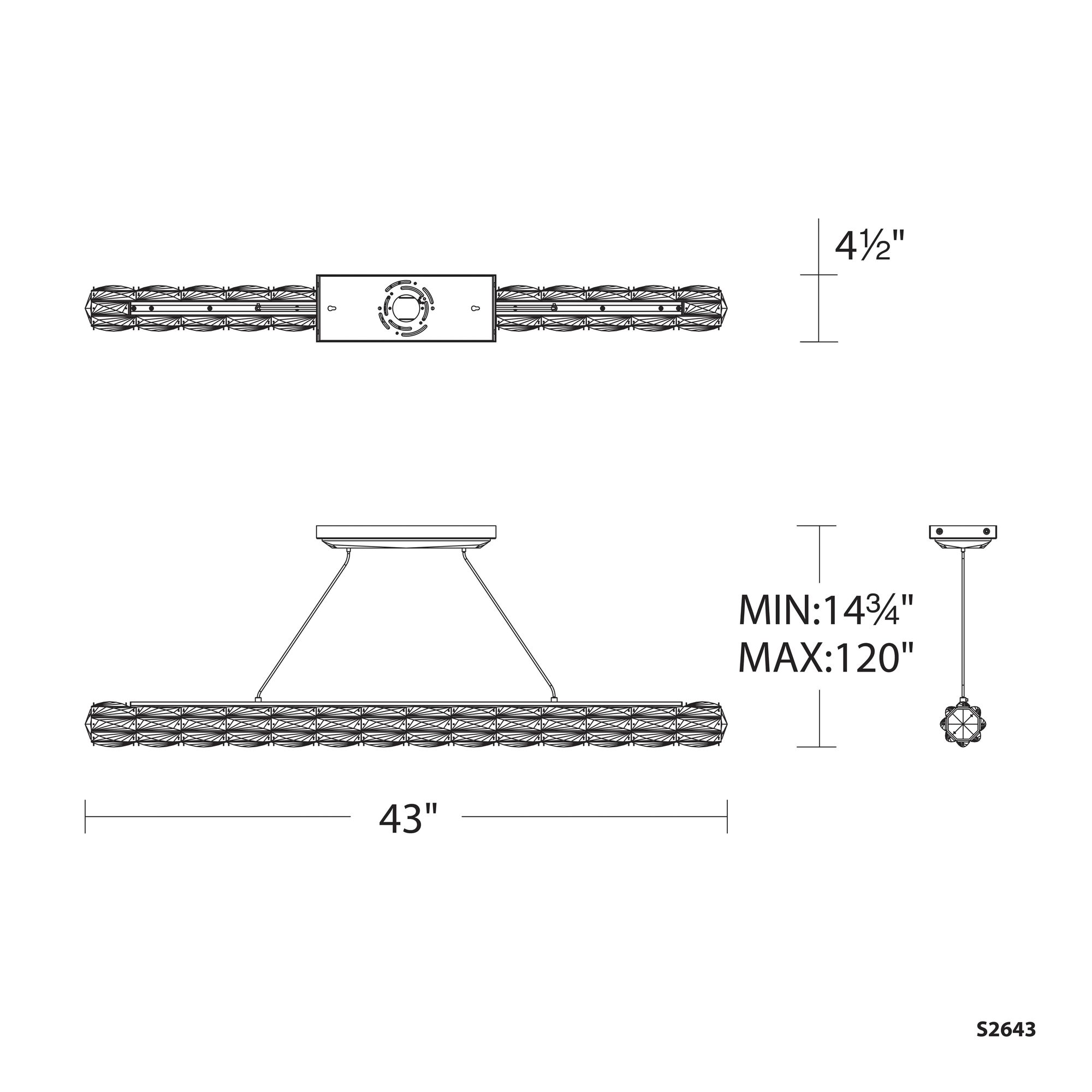 Image 6 Verve LED 19"H x 3"W 1-Light Crystal Mini-Pendant in Stainless St more views