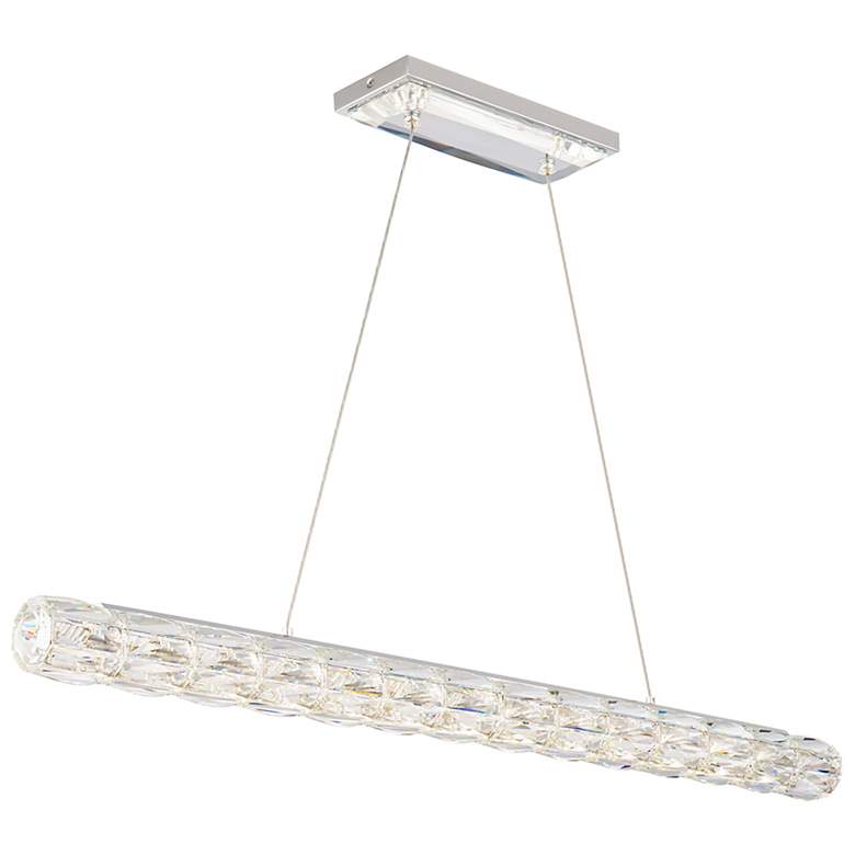 Image 2 Verve LED 3"H x 3"W 1-Light Crystal Linear Pendant in Stainless S