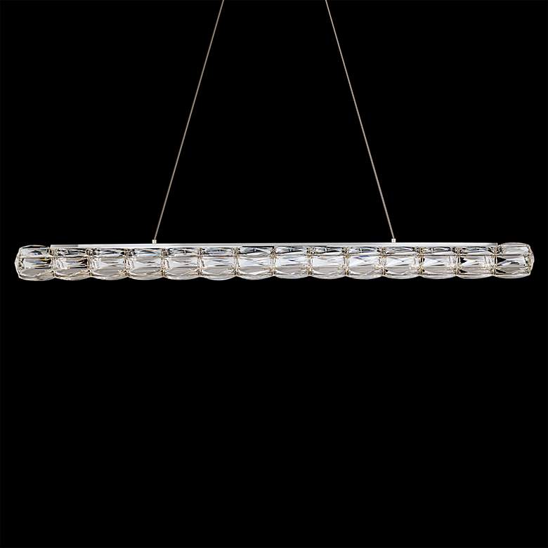 Image 3 Verve LED 3"H x 3"W 1-Light Crystal Linear Pendant in Stainless S more views