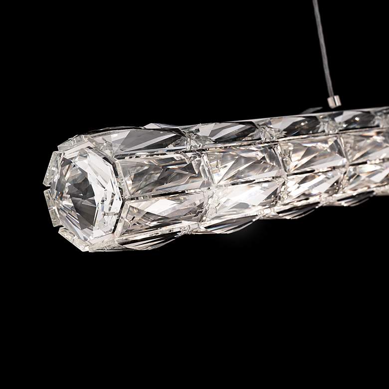 Image 4 Verve LED 3"H x 3"W 1-Light Crystal Linear Pendant in Stainless S more views