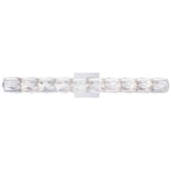 Verve LED 4.8&quot;H x 30.8&quot;W 1-Lt Crystal Bath Bar in Polished Stainl