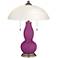 Verve Violet Gourd-Shaped Table Lamp with Alabaster Shade