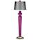 Verve Violet Satin Gray Lido Floor Lamp with Color Finial