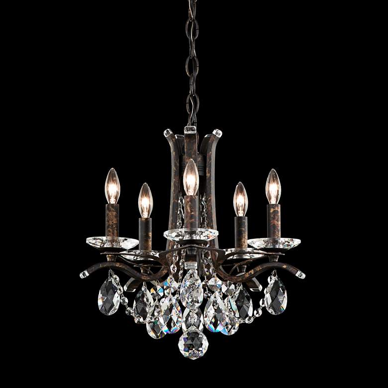 Image 1 Vesca 15 inchW Heirloom Bronze and Crystal 5-Light Chandelier