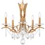 Vesca 20"H x 23"W 5-Light Crystal Chandelier in French Gold