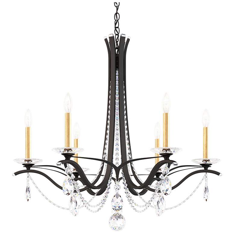Image 2 Vesca 29"H x 33"W 6-Light Crystal Chandelier in Black