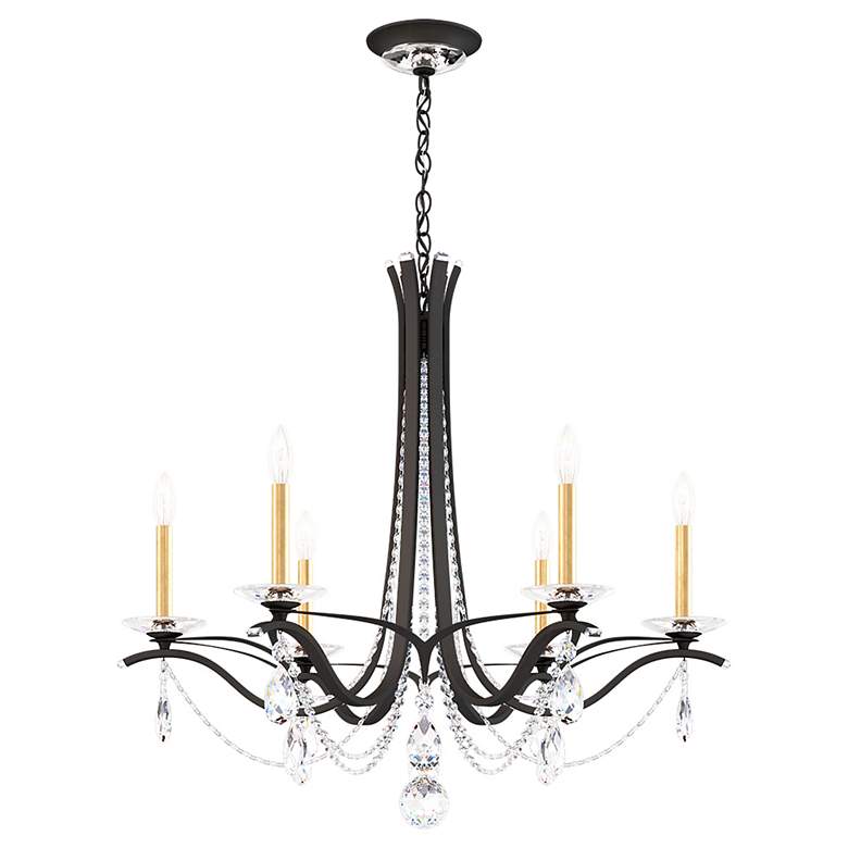 Image 3 Vesca 29"H x 33"W 6-Light Crystal Chandelier in Black more views