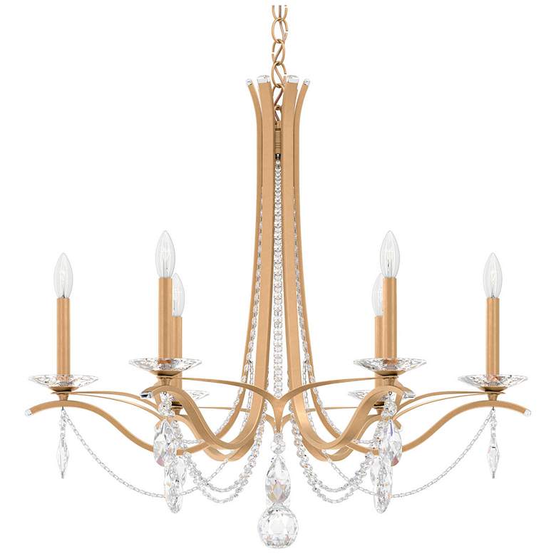 Image 1 Vesca 29"H x 33"W 6-Light Crystal Chandelier in French Gold