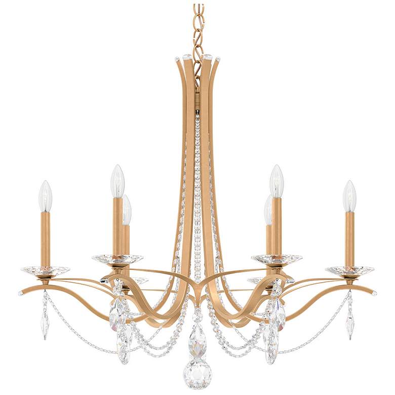 Image 1 Vesca 29"H x 33"W 6-Light Crystal Chandelier in French Gold