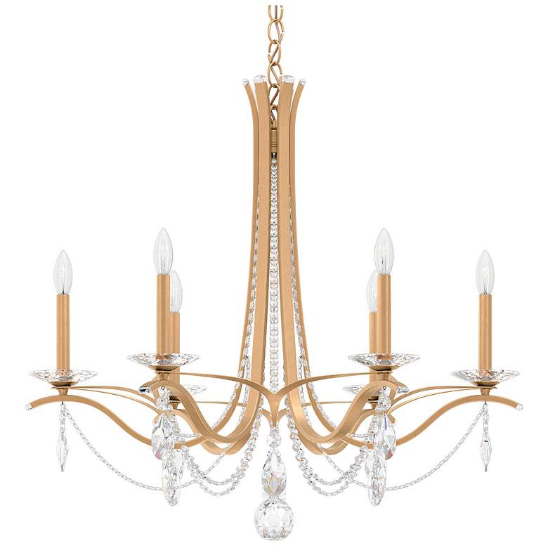 Image 1 Vesca 29 inchH x 33 inchW 6-Light Crystal Chandelier in French Gold