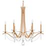 Vesca 29"H x 33"W 6-Light Crystal Chandelier in French Gold