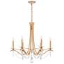2_Vesca 29"H x 33"W 6-Light Crystal Chandelier in French Gold more views