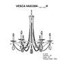 4_Vesca 29"H x 33"W 6-Light Crystal Chandelier in Heirloom Gold more views