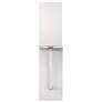 Vesey; 1 Light; Wall Sconce; Brushed Nickel Finish with White Linen Shade