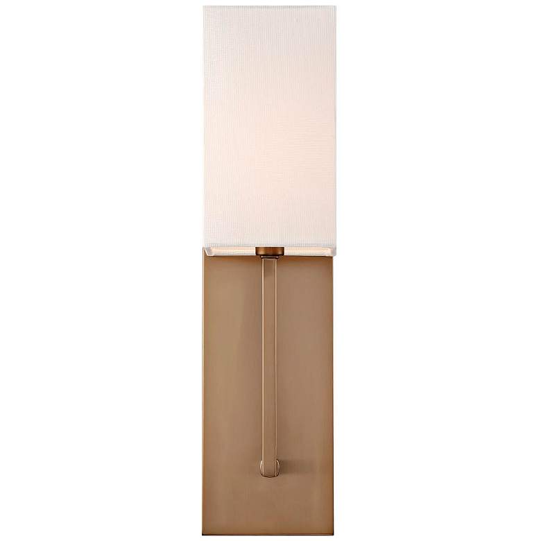 Image 4 Vesey 18" High Burnished Brass Wall Sconce more views
