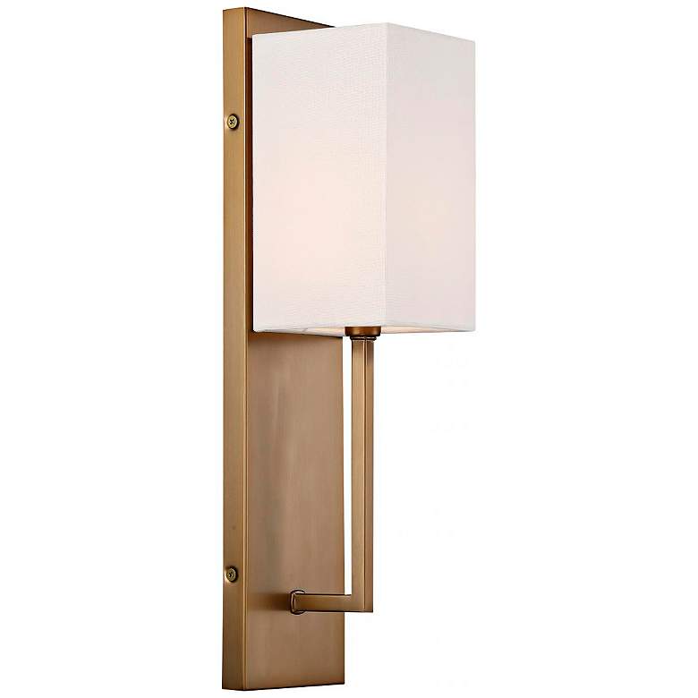 Image 5 Vesey 18" High Burnished Brass Wall Sconce more views