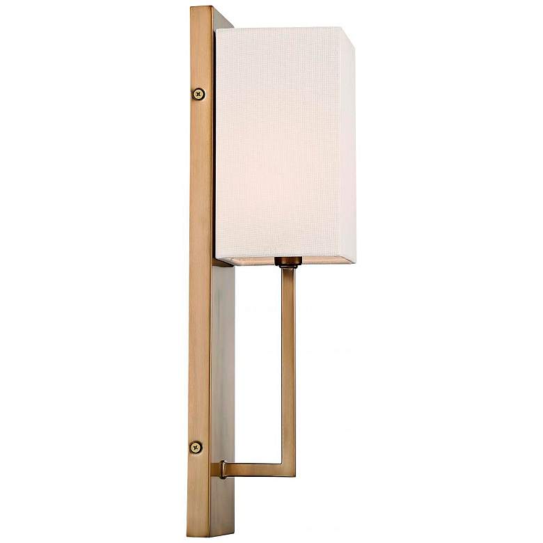 Image 6 Vesey 18" High Burnished Brass Wall Sconce more views