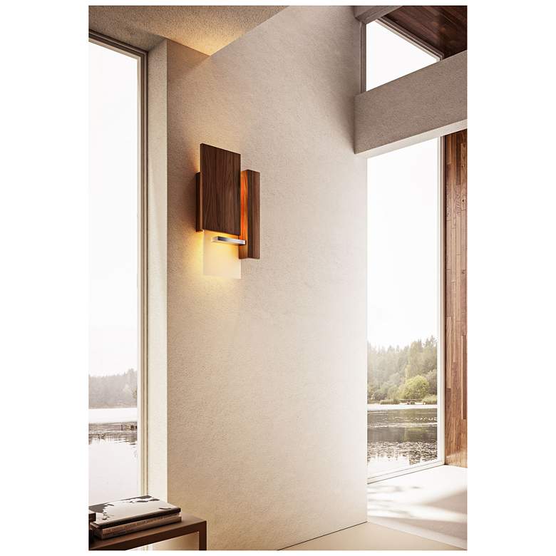 Image 5 Vesper 15 inch High Oiled Walnut LED Wall Sconce more views