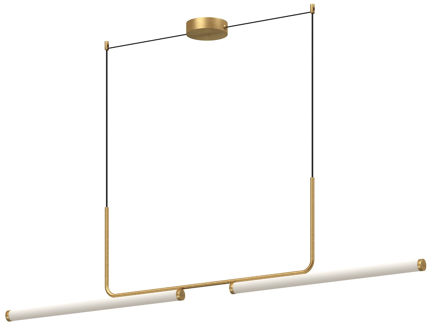 Vesper 73" Wide Brushed Gold LED Linear Pendant