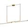 Vesper 73" Wide Brushed Gold LED Linear Pendant