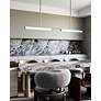 3_Vesper 73" Wide Brushed Gold LED Linear Pendant more views