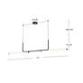 Vesper 73" Wide Brushed Gold LED Linear Pendant