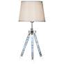 Vespucci Sand 28" High Chrome Tripod LED Table Lamp with Night Light