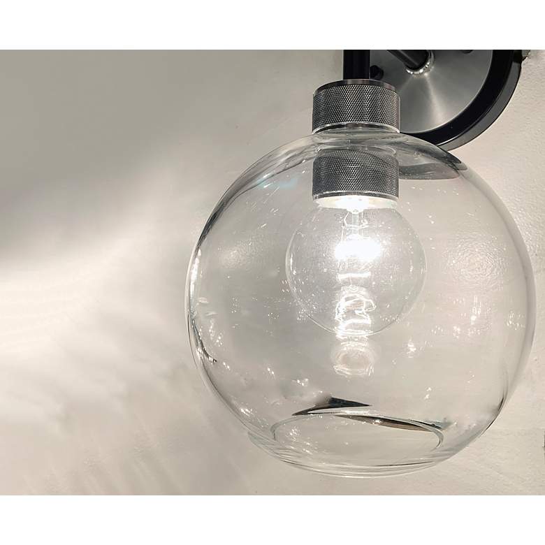 Image 2 Vessel 2-Light 17.5" Wide Black/Brushed Aluminum Wall Sconce more views