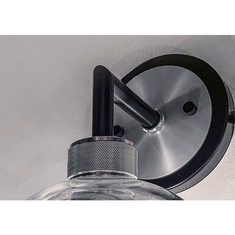 Image 3 Vessel 2-Light 17.5" Wide Black/Brushed Aluminum Wall Sconce more views