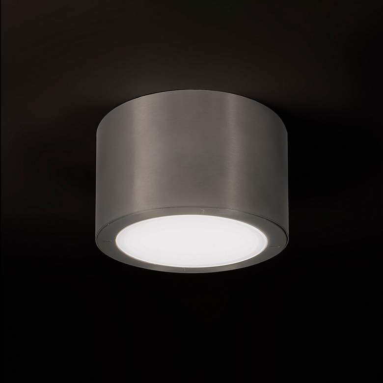 Image 2 Vessel 5 1/2"W Brushed Aluminum LED Outdoor Ceiling Light more views