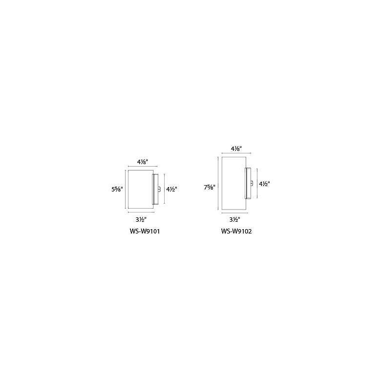 Image 2 Vessel 7.6"H x 3.5"W 2-Light Outdoor Wall Light in Black more views