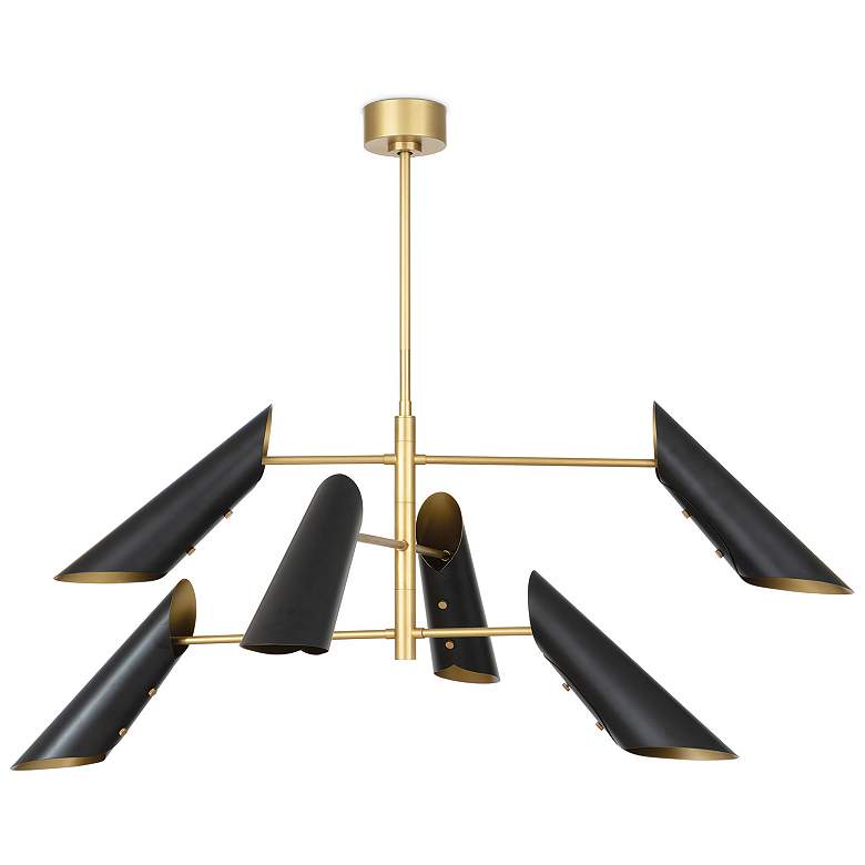 Image 1 Vest Chandelier (Blackened Brass and Natural Brass)