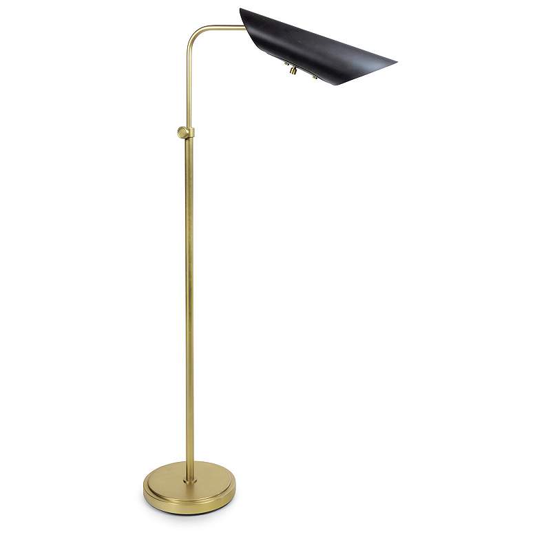Image 1 Vest Floor Lamp (Blackened Brass and Natural Brass)