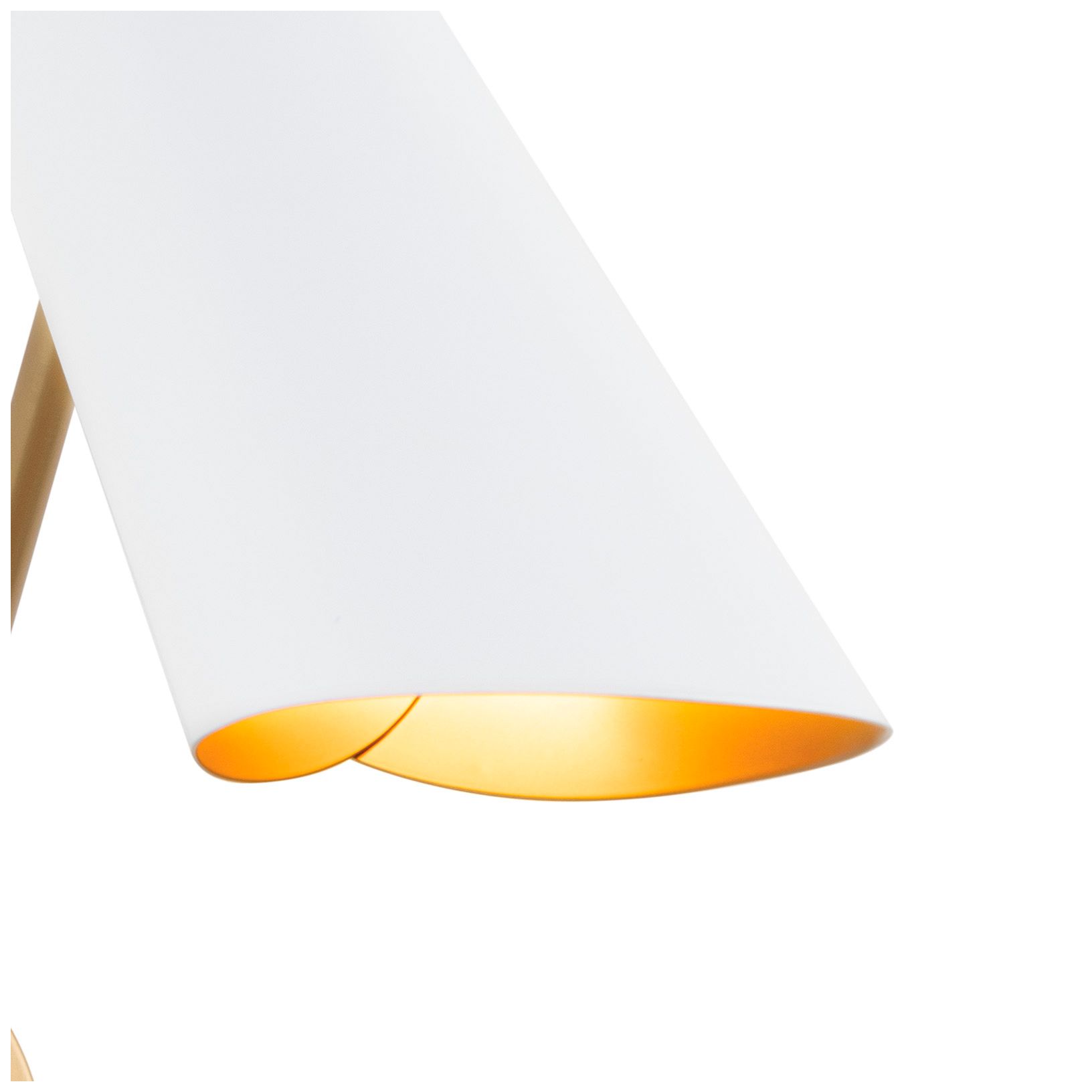 Image 3 Vest Single Arm Sconce (White and Natural Brass) more views