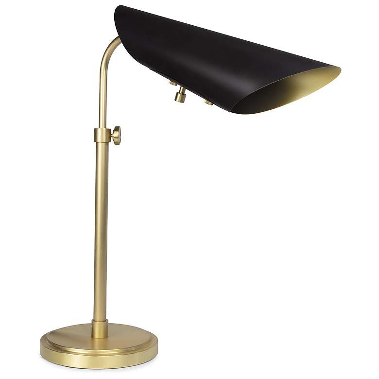 Image 1 Vest Table Lamp (Blackened Brass and Natural Brass)